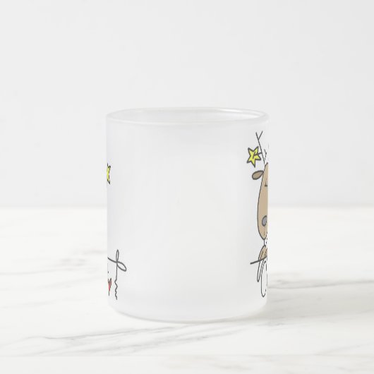 Comet Reindeer Kerstoverhemden en cadeautjes Matglas Koffiemok (Center)