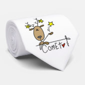 Comet Reindeer Kerstoverhemden en cadeautjes Stropdas (Opgerold)
