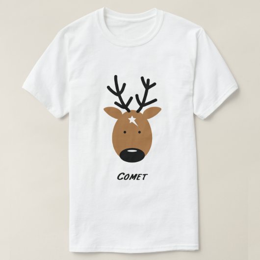 Comet Reindeer T-shirt (Design voorkant)