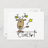 Comet Reindeer Tshirts en Gifts Briefkaart (Voorkant / Achterkant)