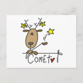 Comet Reindeer Tshirts en Gifts Briefkaart (Voorkant)