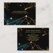 *~* Comet Sacred Geometry Gold Glitter Moon Lunar Visitekaartje (Voorkant / Achterkant)