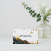 *~* Comet Sacred Geometry Moon Glitter Visitekaartje (Staand voorkant)