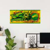 Comet Salmon can LabelChignik Bay, AK Poster (Thuiskantoor)