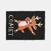 Comet Santas Reindeers Family Matching Outfit Chri Fleece Deken (Voorkant (Horizontaal))