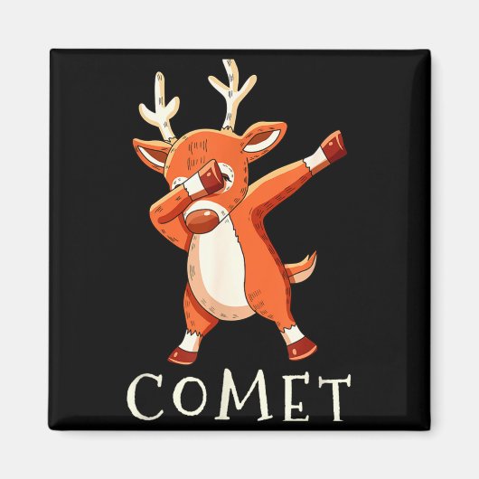 Comet Santas Reindeers Family Matching Outfit Chri Magneet (Voorkant)