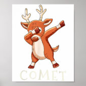 Comet Santas Reindeers Family Matching Outfit Chri Poster (Voorkant)