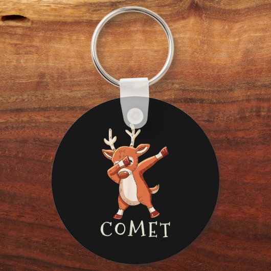 Comet Santas Reindeers Family Matching Outfit Chri Sleutelhanger (Voorkant)
