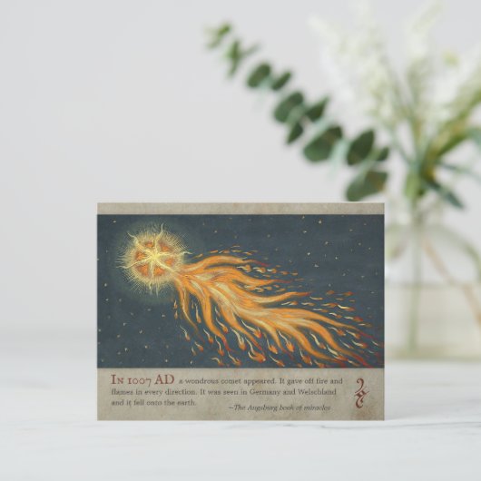 Comet uit het Augsburg-wonderboek CC0477 Briefkaart (Staand voorkant)