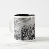 Comet van Halley, waargenomen in 1759 door Cassini Tweekleurige Koffiemok (Voorkant links)