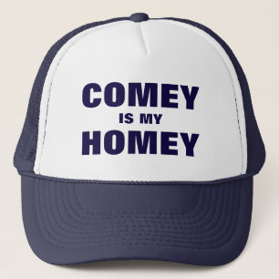 Comey Is My Homey Actueel citaat Blauwe tekst Trucker Pet