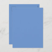 Comflower Blue #6B95D0, koud Paars Feestdagenkaart (Voorkant / Achterkant)