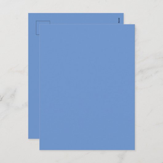 Comflower Blue #6B95D0, koud Paars Feestdagenkaart (Voorkant / Achterkant)