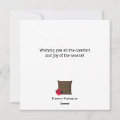 Comfort and Joy Fauteuil Feestdagenkaart (Achterkant)