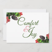 Comfort And Joy Kerstkaart (Voorkant)