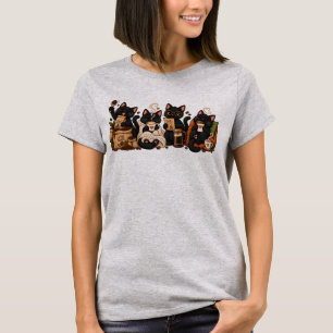 Comfort Colors Zwarte Kat Lezen Shirt, Mooie Boek T-shirt