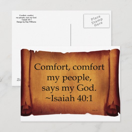 Comfort, Comfort mijn mensen Briefkaart (Voorkant / Achterkant)