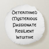 Comfort Cushion: Omarm je innerlijke Schorpioen Rond Kussen (Achterkant)