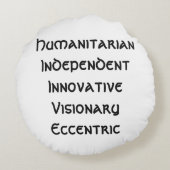 Comfort Cushion: Omarm je innerlijke Waterman Rond Kussen (Achterkant)