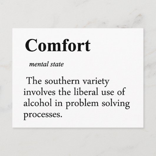 Comfort Definition Briefkaart (Voorkant)