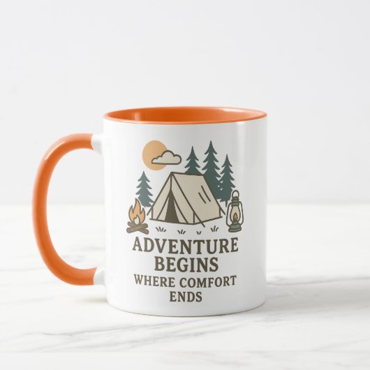 Comfort Eindigt | Camping Quote Combo Mok (Links)