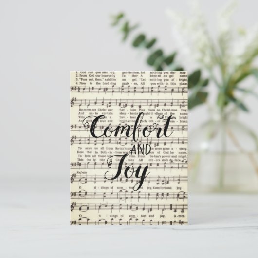 Comfort en Joy Briefkaart (Staand voorkant)