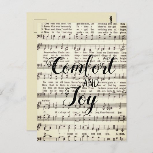 Comfort en Joy Briefkaart (Voorkant / Achterkant)
