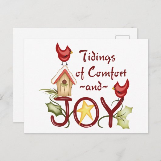 Comfort en Joy Briefkaart (Voorkant / Achterkant)