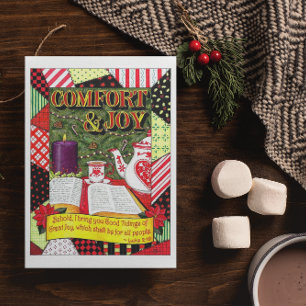 Comfort en Joy Christmas Inspirerend Briefkaart