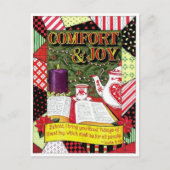 Comfort en Joy Christmas Inspirerend Briefkaart (Voorkant)