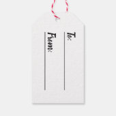 Comfort en Joy Woodland Beer Plaid Gift Labels Cadeaulabel (Achterkant)