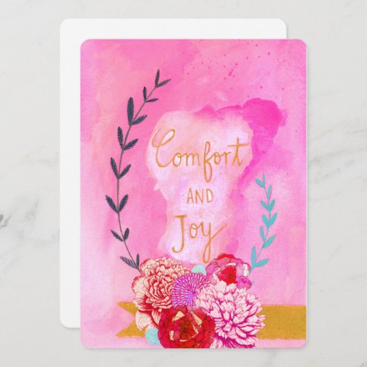 comfort en joyday card feestdagenkaart (Voorkant / Achterkant)