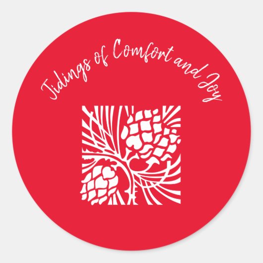 Comfort en Kerststickers Ronde Sticker (Voorkant)