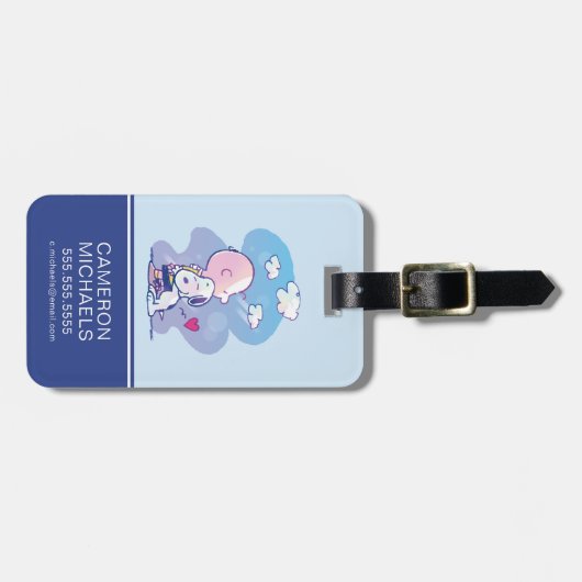 Comfort en veiligheid | Charlie & Snoopy Hug Bagagelabel (Voorkant horizontaal)