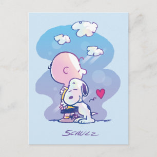 Comfort en veiligheid   Charlie & Snoopy Hug Briefkaart