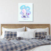 Comfort en veiligheid | Charlie & Snoopy Hug Canvas Afdruk (Insitu (Slaapkamer))