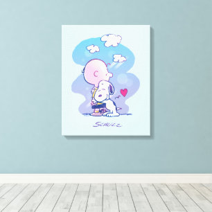 Comfort en veiligheid Charlie & Snoopy Hug Canvas Afdruk
