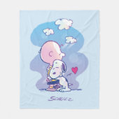 Comfort en veiligheid | Charlie & Snoopy Hug Fleece Deken (Voorkant)