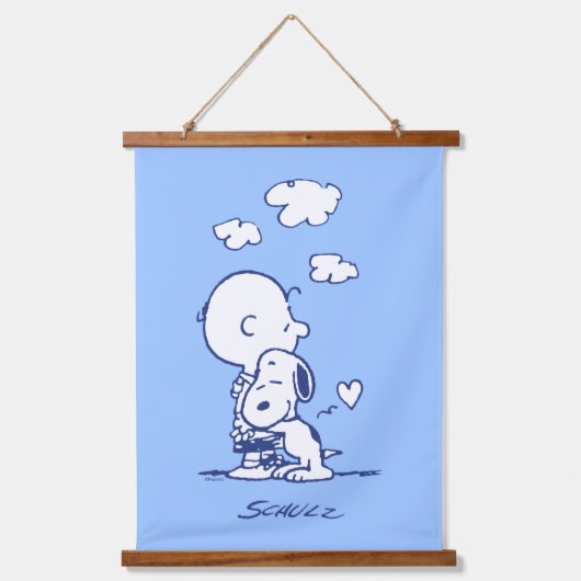 Comfort en veiligheid | Charlie & Snoopy Hug Hangend Wandkleed (Voorkant)
