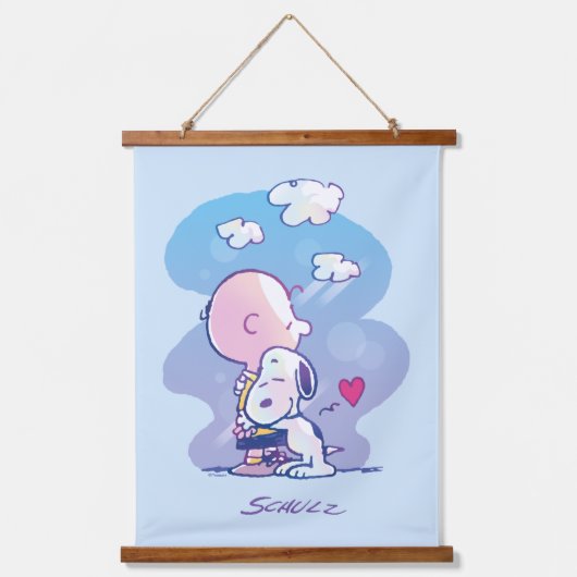 Comfort en veiligheid | Charlie & Snoopy Hug Hangend Wandkleed (Voorkant)