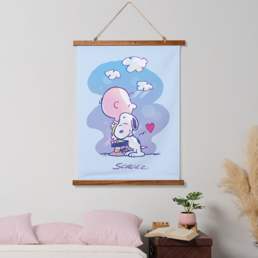 Comfort en veiligheid | Charlie & Snoopy Hug Hangend Wandkleed (Slaapkamer)