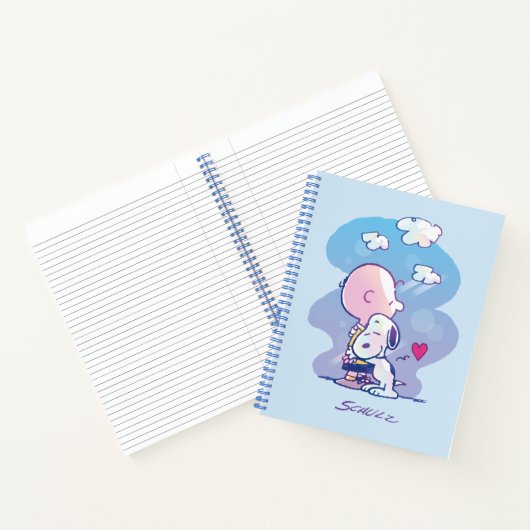 Comfort en veiligheid | Charlie & Snoopy Hug Notitieboek (Binnen)