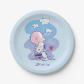 Comfort en veiligheid | Charlie & Snoopy Hug Papieren Bordje (Voorkant)