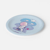 Comfort en veiligheid | Charlie & Snoopy Hug Papieren Bordje (Gekanteld)