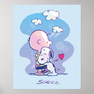 Comfort en veiligheid   Charlie & Snoopy Hug Poster