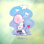Comfort en veiligheid | Charlie & Snoopy Hug Raamsticker (Vel 3)