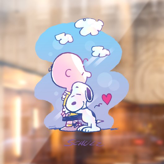Comfort en veiligheid | Charlie & Snoopy Hug Raamsticker (Vel 2)