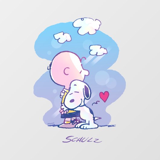 Comfort en veiligheid | Charlie & Snoopy Hug Raamsticker (Vel)