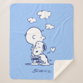 Comfort en veiligheid | Charlie & Snoopy Hug Sherpa Deken (Voorkant)