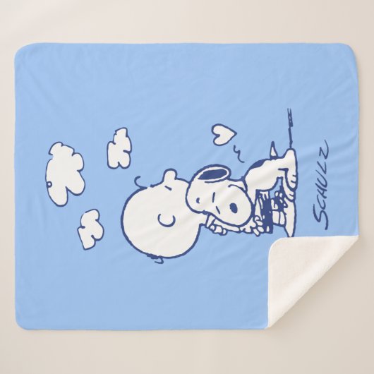 Comfort en veiligheid | Charlie & Snoopy Hug Sherpa Deken (Voorkant (horizontaal))